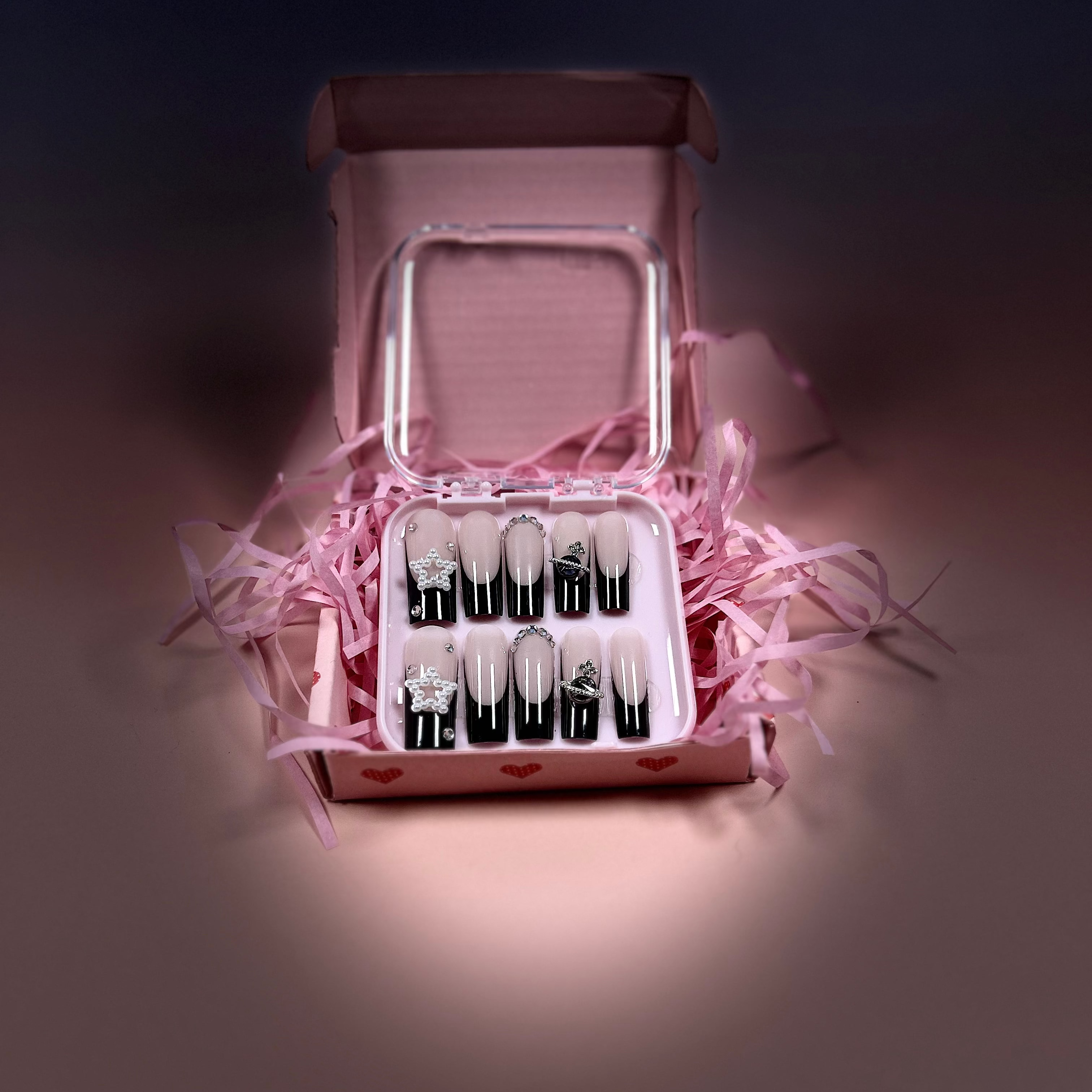 Black French with charms