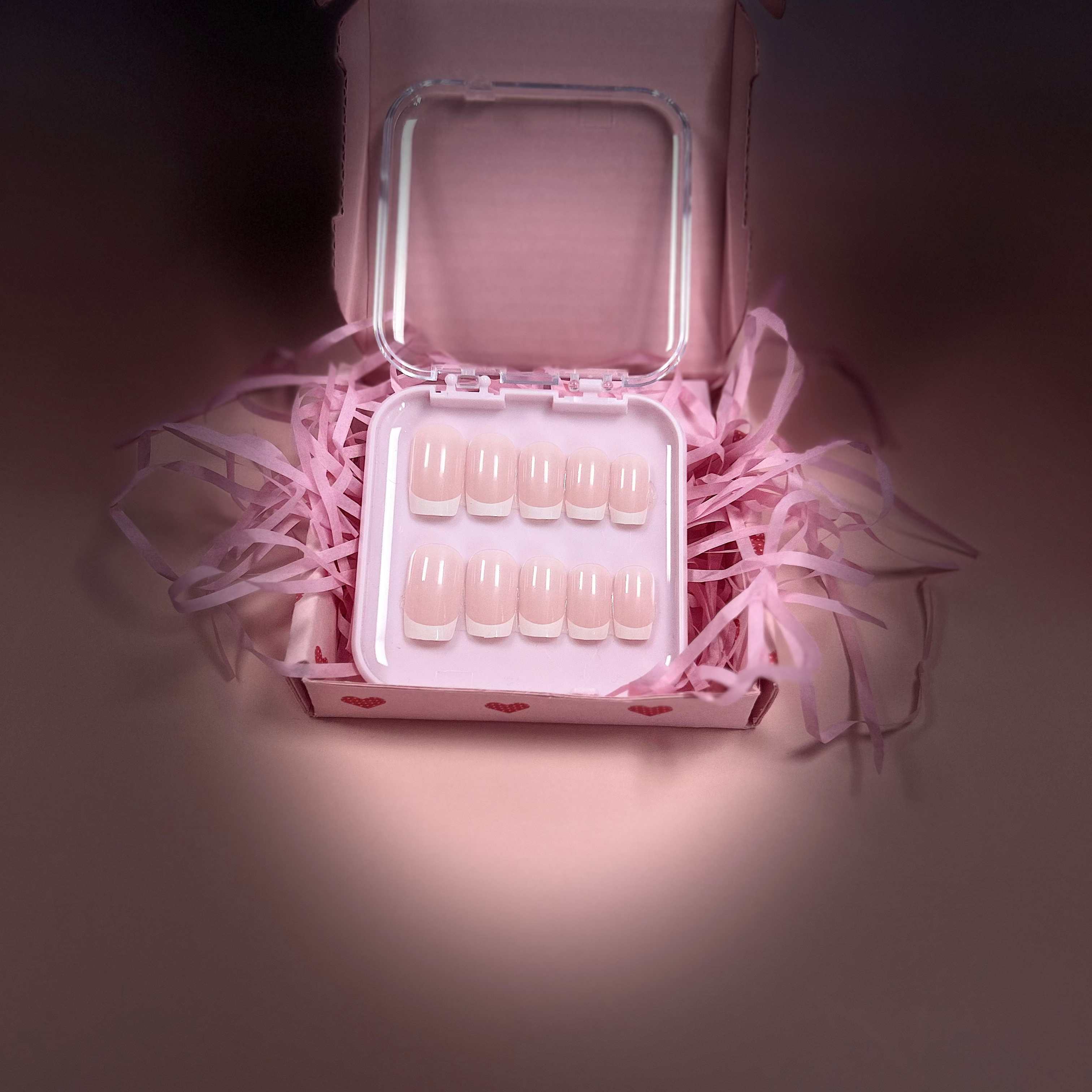 Barely there French tip nails